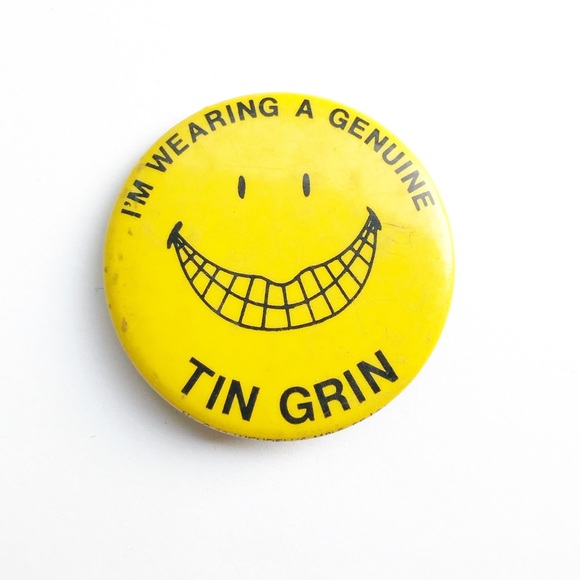 Vintage Jewelry Vintage Tin Grin Pin Poshmark